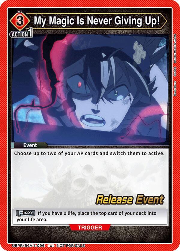 My Magic Is Never Giving Up!, UE08BT: Black Clover Release Event Cards UEPR/BCV-1-096