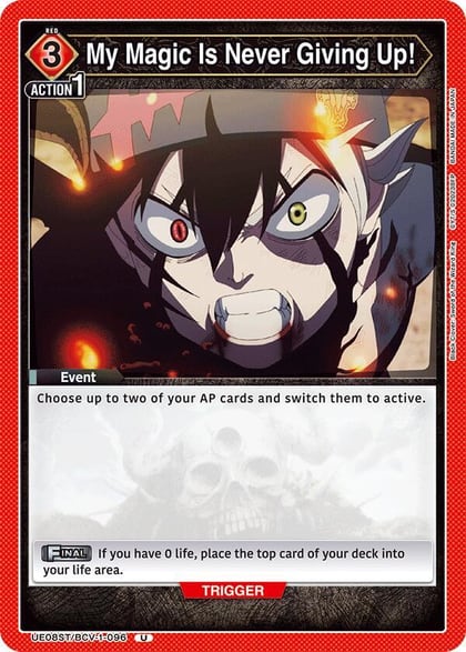 My Magic Is Never Giving Up!, UE08ST: Black Clover Starter Deck UE08ST/BCV-1-096