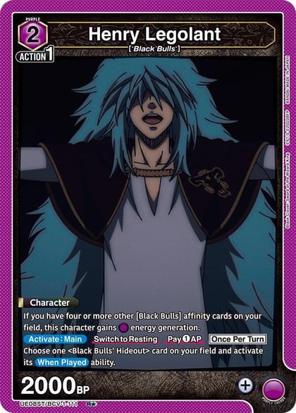 Henry Legolant (R*), UE08ST: Black Clover Starter Deck UE08ST/BCV-1-111