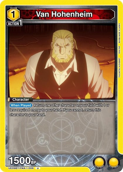 Van Hohenheim, UE09BT: FULLMETAL ALCHEMIST UE09BT/FMA-1-006