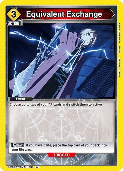 Equivalent Exchange, UE09BT: FULLMETAL ALCHEMIST UE09BT/FMA-1-031