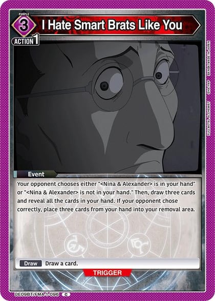 I Hate Smart Brats Like You, UE09BT: FULLMETAL ALCHEMIST UE09BT/FMA-1-096
