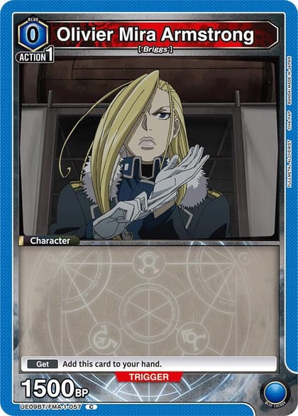 Olivier Mira Armstrong (057) (Box Topper Foil), UE09BT: FULLMETAL ALCHEMIST UE09BT/FMA-1-057