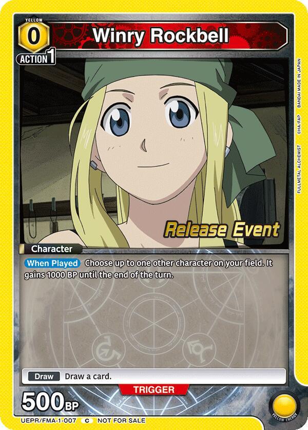 Winry Rockbell (007), UE09BT: FULLMETAL ALCHEMIST Release Event Cards UEPR/FMA-1-007