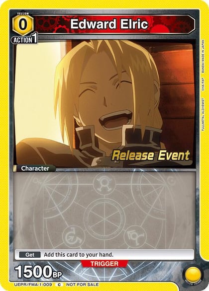 Edward Elric (009), UE09BT: FULLMETAL ALCHEMIST Release Event Cards UEPR/FMA-1-009