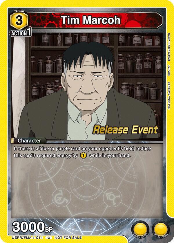Tim Marcoh, UE09BT: FULLMETAL ALCHEMIST Release Event Cards UEPR/FMA-1-014