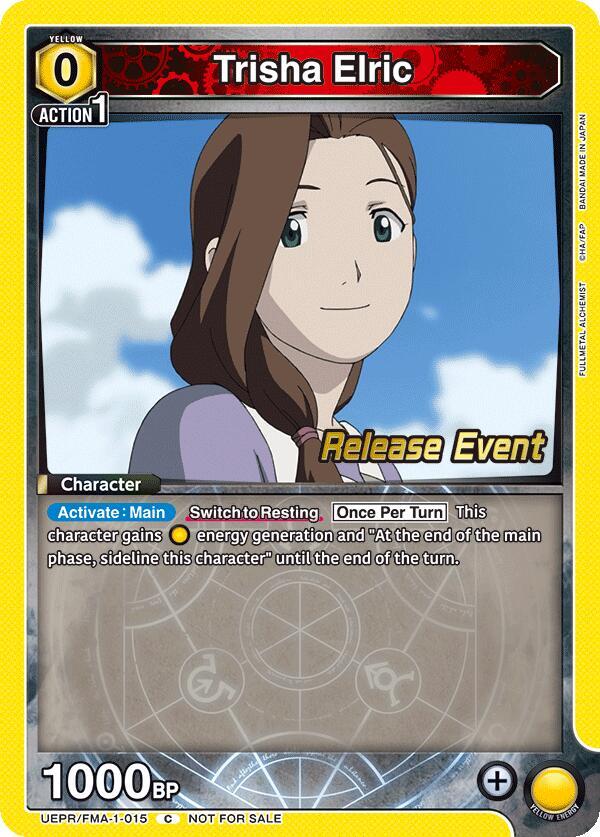 Trisha Elric, UE09BT: FULLMETAL ALCHEMIST Release Event Cards UEPR/FMA-1-015