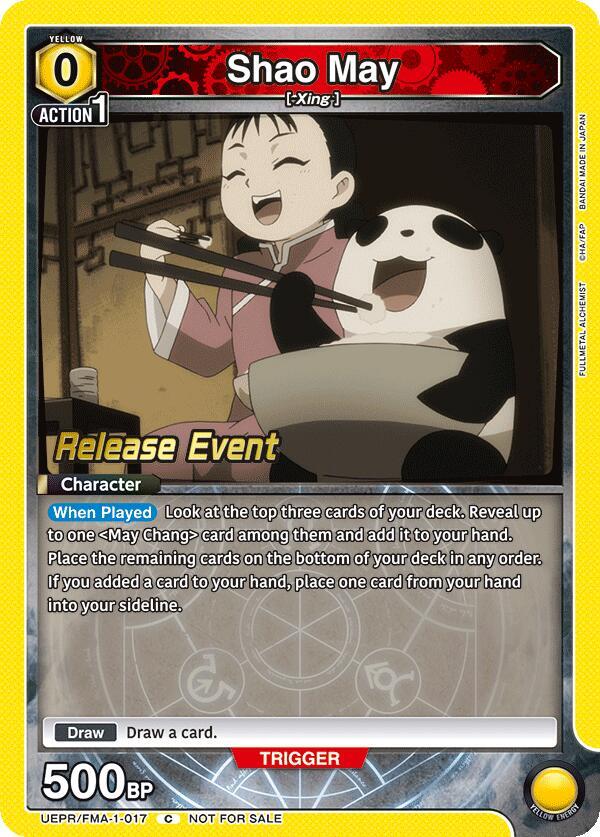 Shao May, UE09BT: FULLMETAL ALCHEMIST Release Event Cards UEPR/FMA-1-017