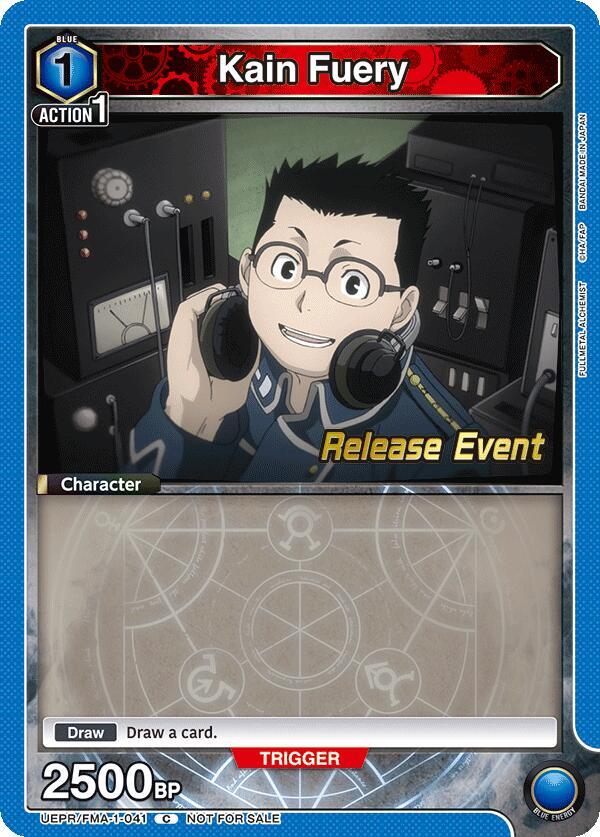 Kain Fuery, UE09BT: FULLMETAL ALCHEMIST Release Event Cards UEPR/FMA-1-041