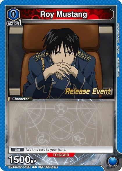 Roy Mustang (052), UE09BT: FULLMETAL ALCHEMIST Release Event Cards UEPR/FMA-1-052
