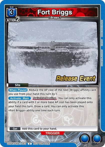 Fort Briggs, UE09BT: FULLMETAL ALCHEMIST Release Event Cards UEPR/FMA-1-063