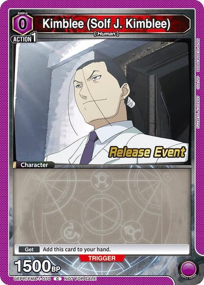 Kimblee (Solf J. Kimblee) (070), UE09BT: FULLMETAL ALCHEMIST Release Event Cards UEPR/FMA-1-070