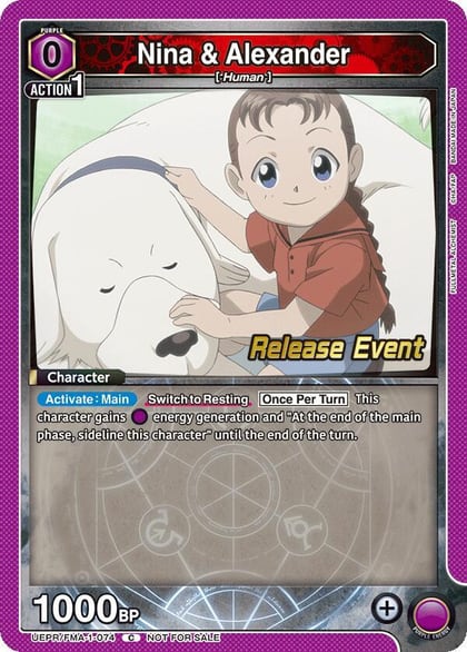 Nina & Alexander (074), UE09BT: FULLMETAL ALCHEMIST Release Event Cards UEPR/FMA-1-074