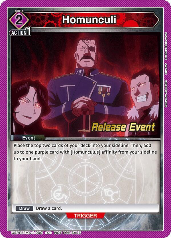 Homunculi, UE09BT: FULLMETAL ALCHEMIST Release Event Cards UEPR/FMA-1-099