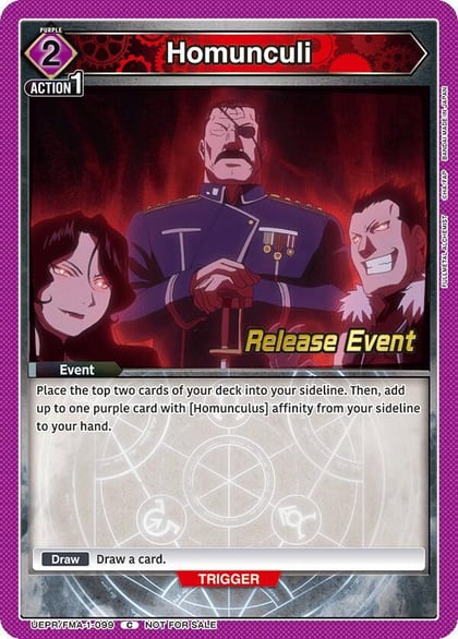 Homunculi, UE09BT: FULLMETAL ALCHEMIST Release Event Cards UEPR/FMA-1-099