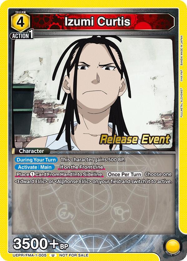 Izumi Curtis (005), UE09BT: FULLMETAL ALCHEMIST Release Event Cards UEPR/FMA-1-005