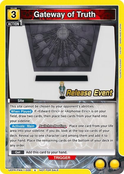 Gateway of Truth, UE09BT: FULLMETAL ALCHEMIST Release Event Cards UEPR/FMA-1-028