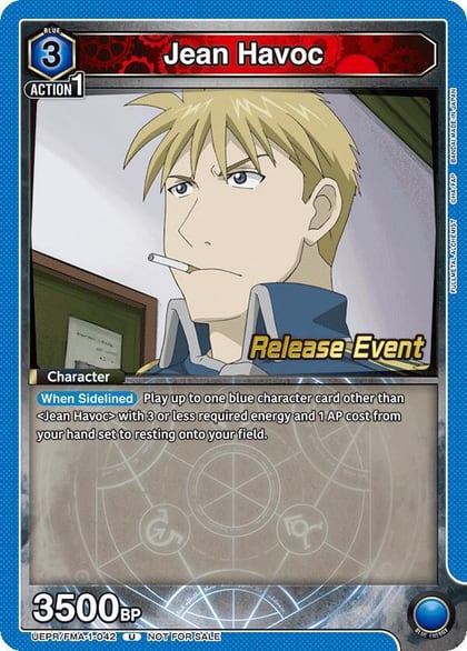 Jean Havoc, UE09BT: FULLMETAL ALCHEMIST Release Event Cards UEPR/FMA-1-042