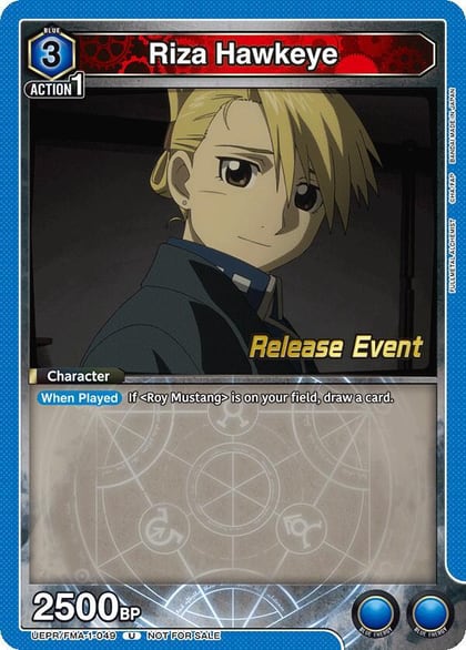 Riza Hawkeye (049), UE09BT: FULLMETAL ALCHEMIST Release Event Cards UEPR/FMA-1-049