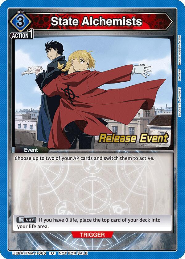 State Alchemists, UE09BT: FULLMETAL ALCHEMIST Release Event Cards UEPR/FMA-1-065