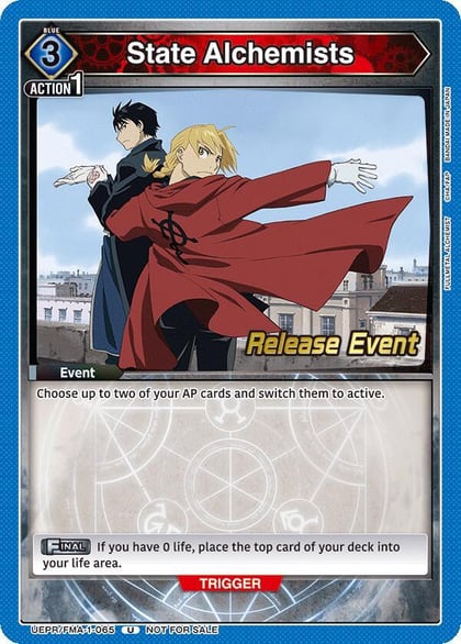 State Alchemists, UE09BT: FULLMETAL ALCHEMIST Release Event Cards UEPR/FMA-1-065