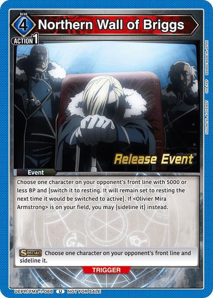 Northern Wall of Briggs, UE09BT: FULLMETAL ALCHEMIST Release Event Cards UEPR/FMA-1-066
