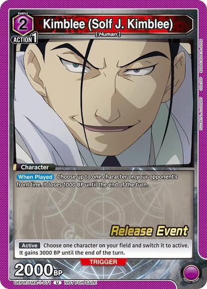 Kimblee (Solf J. Kimblee) (071), UE09BT: FULLMETAL ALCHEMIST Release Event Cards UEPR/FMA-1-071