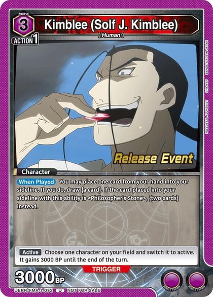 Kimblee (Solf J. Kimblee) (072), UE09BT: FULLMETAL ALCHEMIST Release Event Cards UEPR/FMA-1-072