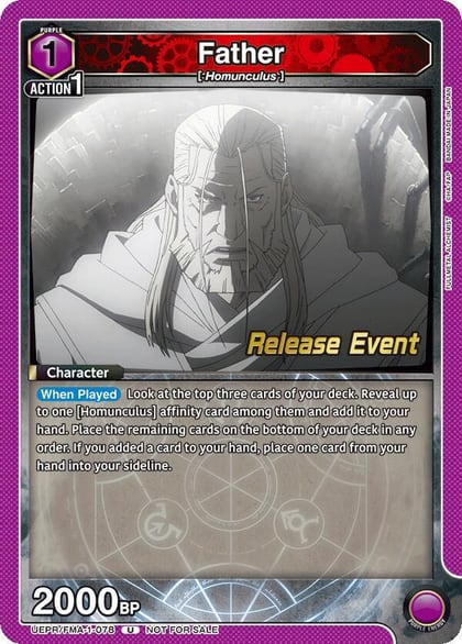 Father (078), UE09BT: FULLMETAL ALCHEMIST Release Event Cards UEPR/FMA-1-078