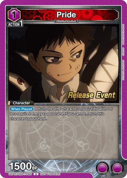 Pride (085), UE09BT: FULLMETAL ALCHEMIST Release Event Cards UEPR/FMA-1-085