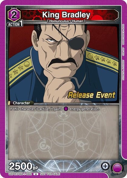 King Bradley (092), UE09BT: FULLMETAL ALCHEMIST Release Event Cards UEPR/FMA-1-092