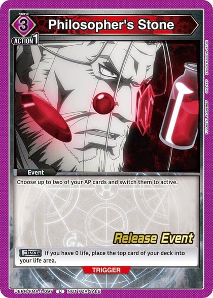 Philosopher's Stone, UE09BT: FULLMETAL ALCHEMIST Release Event Cards UEPR/FMA-1-097