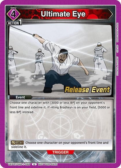 Ultimate Eye, UE09BT: FULLMETAL ALCHEMIST Release Event Cards UEPR/FMA-1-098