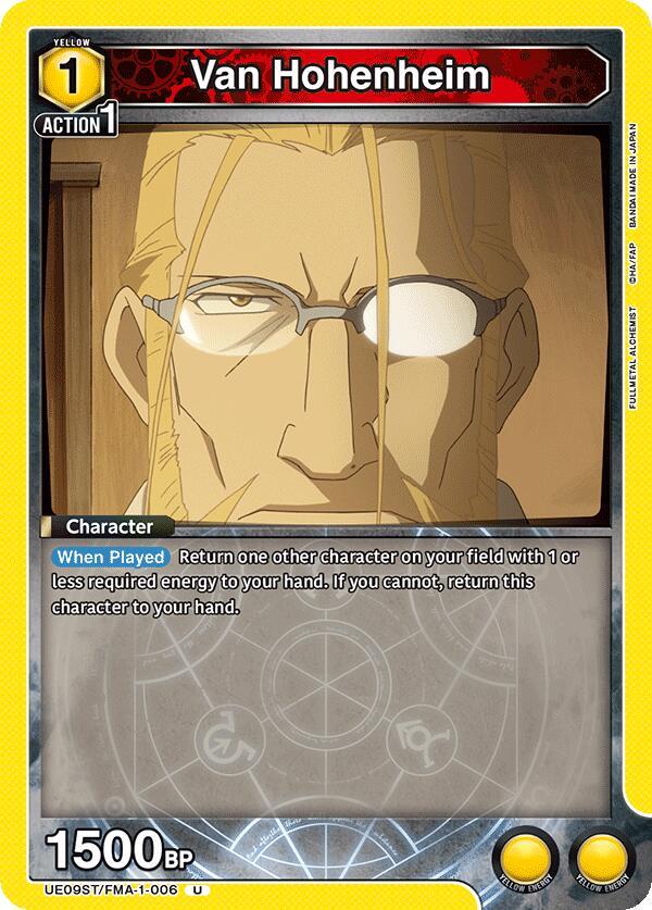 Van Hohenheim, UE09ST: FULLMETAL ALCHEMIST Starter Deck UE09ST/FMA-1-006