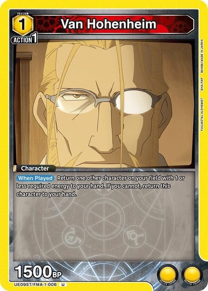 Van Hohenheim, UE09ST: FULLMETAL ALCHEMIST Starter Deck UE09ST/FMA-1-006