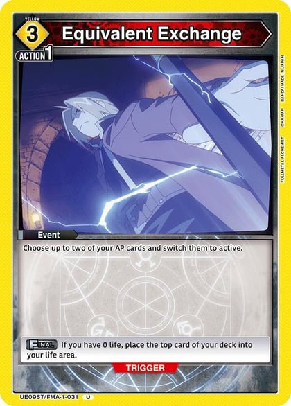 Equivalent Exchange, UE09ST: FULLMETAL ALCHEMIST Starter Deck UE09ST/FMA-1-031