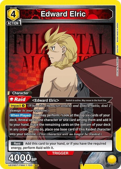 Edward Elric (103), UE09ST: FULLMETAL ALCHEMIST Starter Deck UE09ST/FMA-1-103