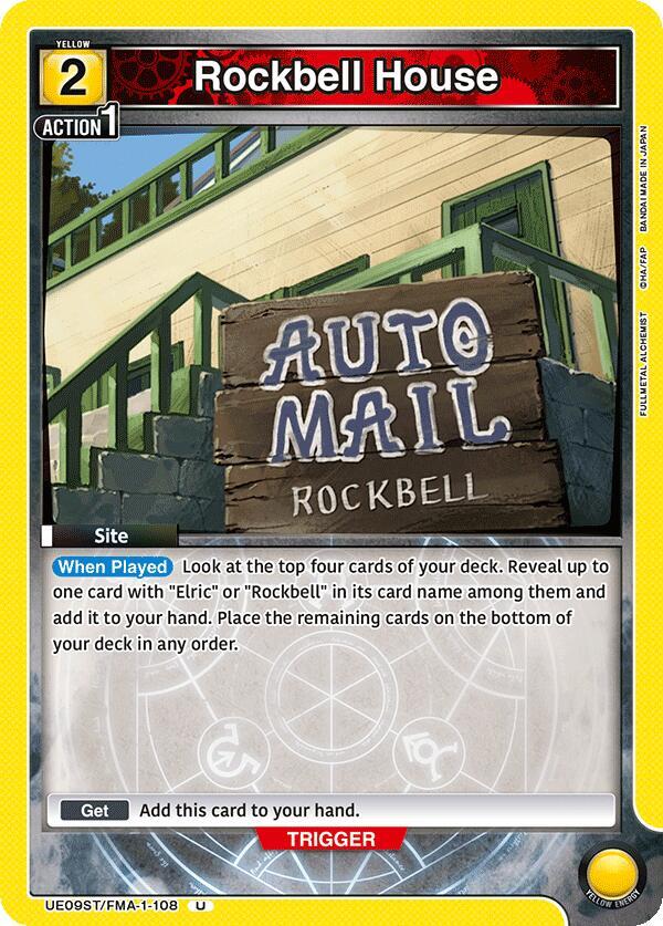 Rockbell House, UE09ST: FULLMETAL ALCHEMIST Starter Deck UE09ST/FMA-1-108