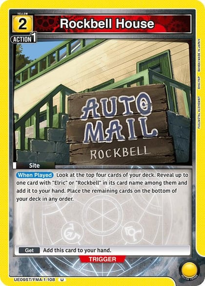 Rockbell House, UE09ST: FULLMETAL ALCHEMIST Starter Deck UE09ST/FMA-1-108