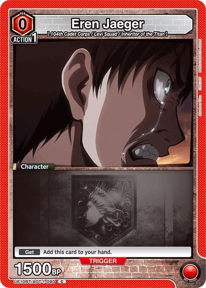 Eren Jaeger (090) (Box Topper Foil), UE10BT: Attack on Titan UE10BT/AOT-1-090