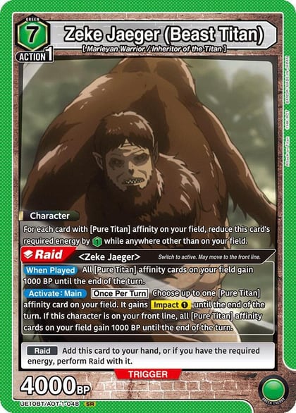 Zeke Jaeger (Beast Titan), UE10BT: Attack on Titan UE10BT/AOT-1-048