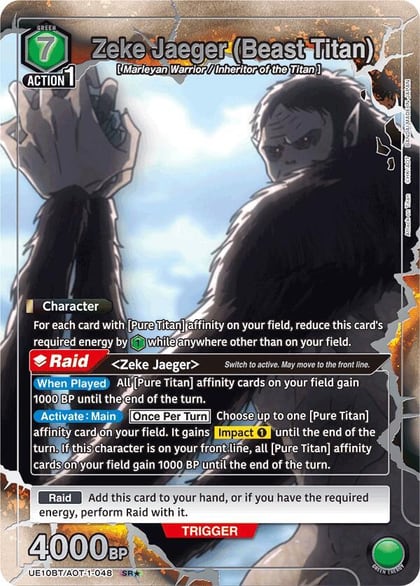Zeke Jaeger (Beast Titan) (SR*), UE10BT: Attack on Titan UE10BT/AOT-1-048