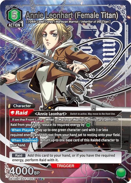 Annie Leonhart (Female Titan) (SR*), UE10BT: Attack on Titan UE10BT/AOT-1-053