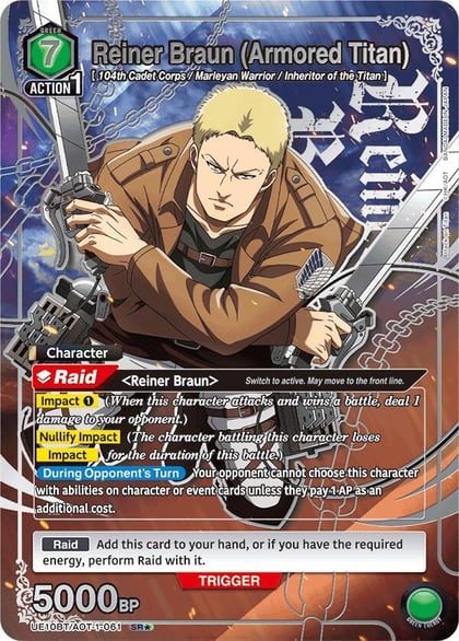 Reiner Braun (Armored Titan) (SR*), UE10BT: Attack on Titan UE10BT/AOT-1-061