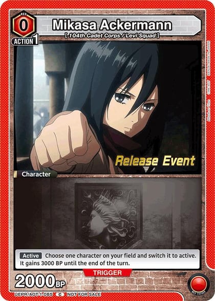 Mikasa Ackermann (085), UE10BT: Attack on Titan Release Event Cards UEPR/AOT-1-085