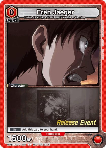 Eren Jaeger (090), UE10BT: Attack on Titan Release Event Cards UEPR/AOT-1-090