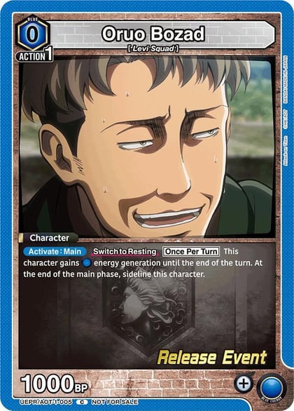 Oruo Bozad, UE10BT: Attack on Titan Release Event Cards UEPR/AOT-1-005