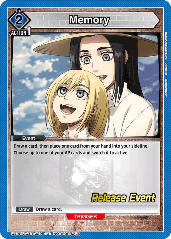 Memory, UE10BT: Attack on Titan Release Event Cards UEPR/AOT-1-029
