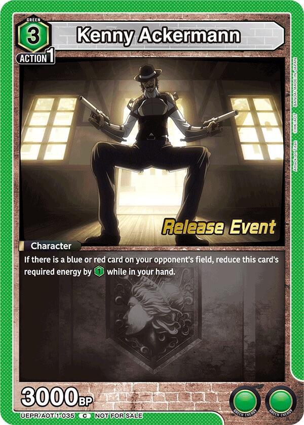 Kenny Ackermann (035), UE10BT: Attack on Titan Release Event Cards UEPR/AOT-1-035