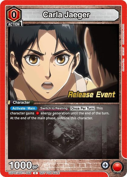 Carla Jaeger, UE10BT: Attack on Titan Release Event Cards UEPR/AOT-1-068